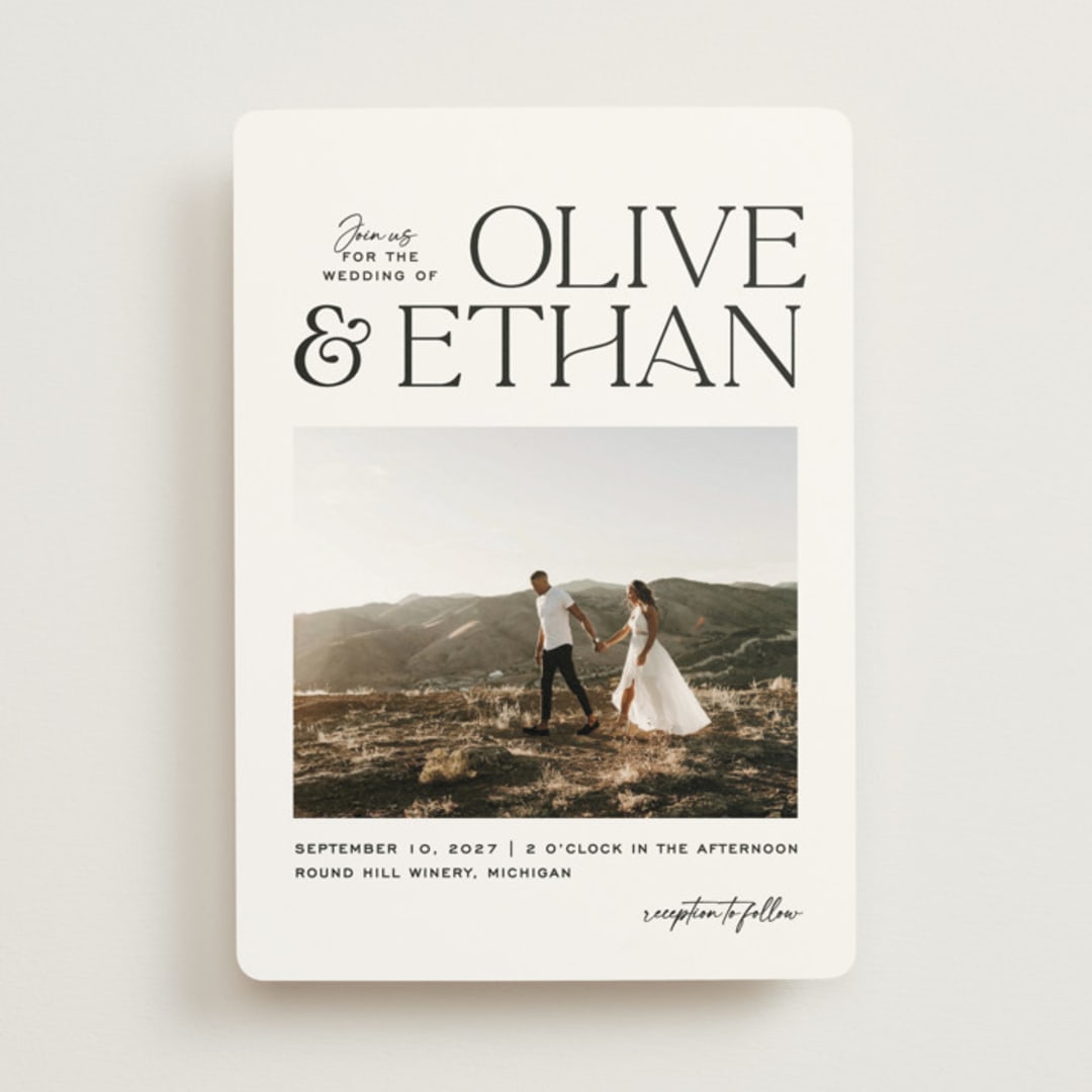 "Casual" - Wedding Invitations in Pearl by Owl and Toad - Front