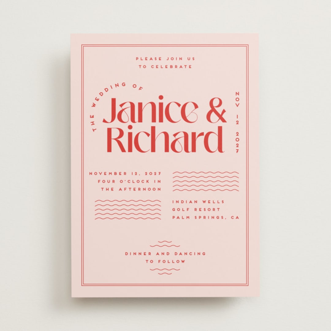 "News!" - Wedding Invitations in Strawberry by Claudia Orengo - Front