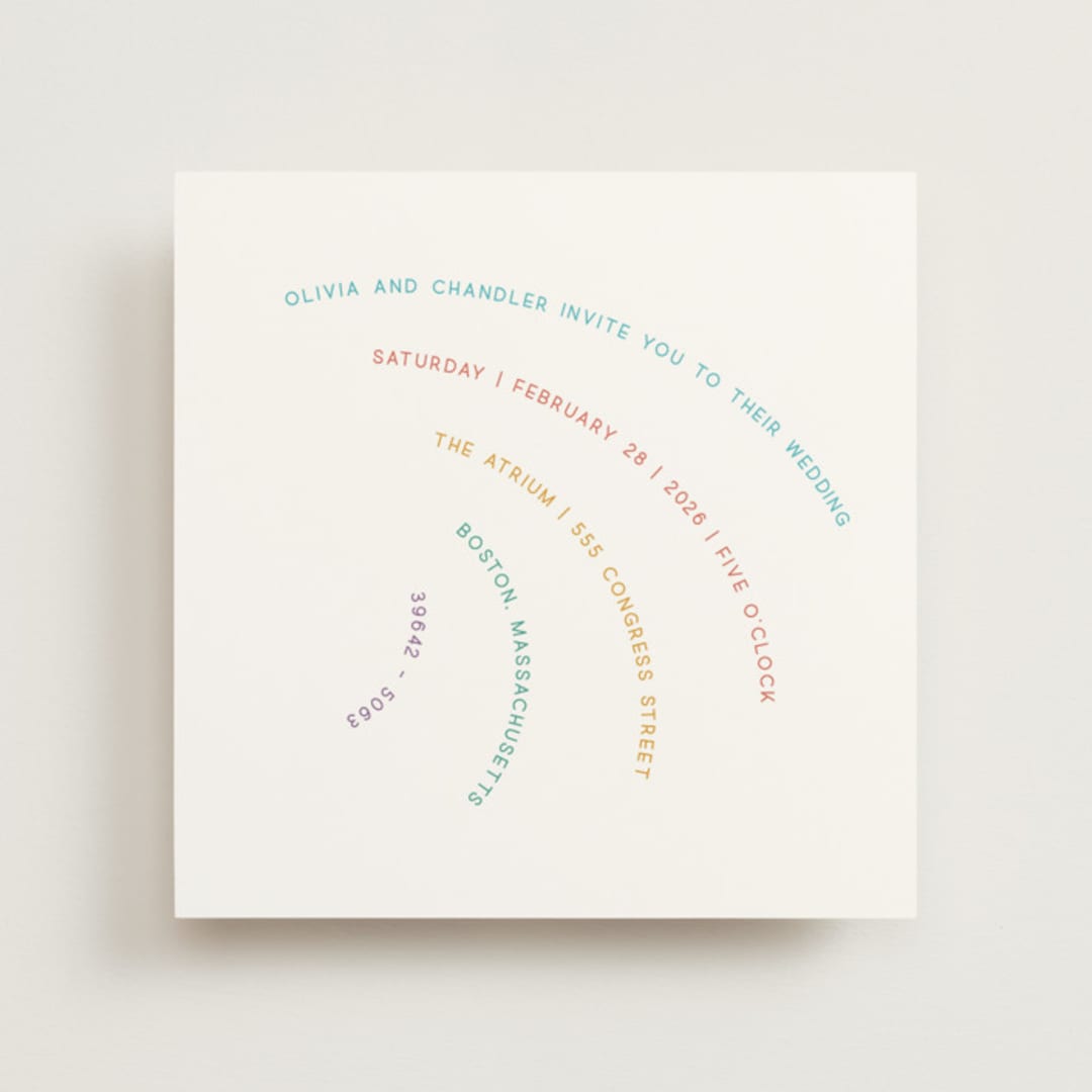 "rainbow 2.0" - Wedding Invitations in Light Hearted by Deborah Chou - Front