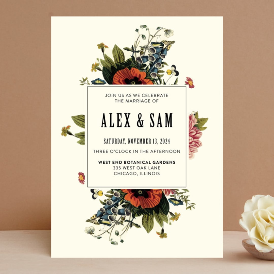 "Vintage Garden Invite" - Wedding Invitations in Vintage Beige by Alisa Wismer - Front
