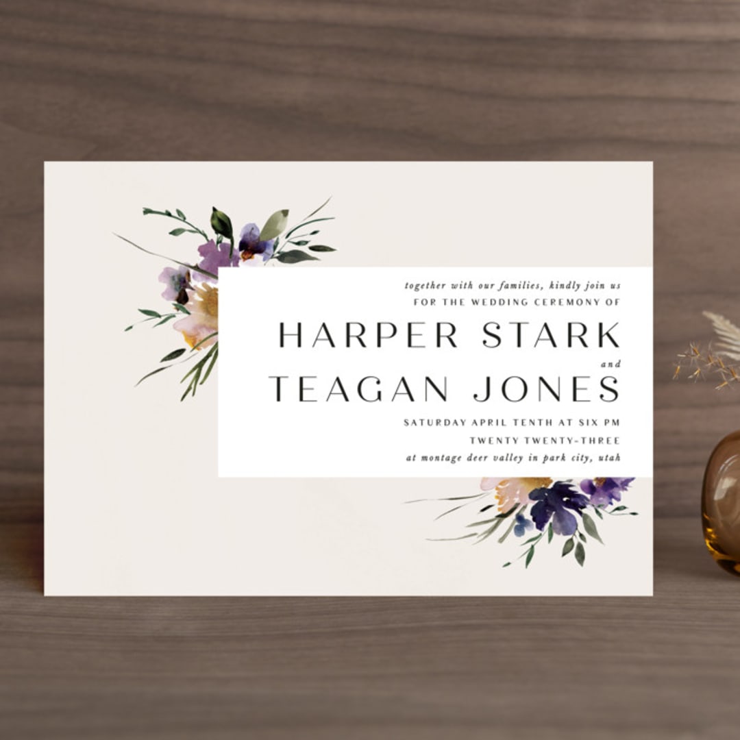 "ivi" - Wedding Invitations in Ivory by Lori Wemple - Front