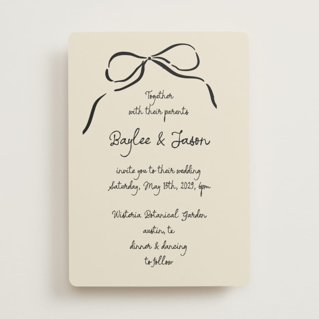 "Inkwoven" - Wedding Invitations in Tuxedo by Jelena Vuletic - Front