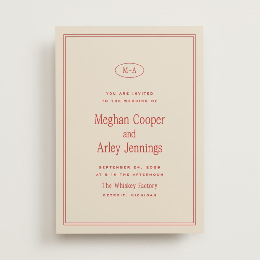 "cherry" - Wedding Invitations in Cherry by Ellen Schlegelmilch - Front