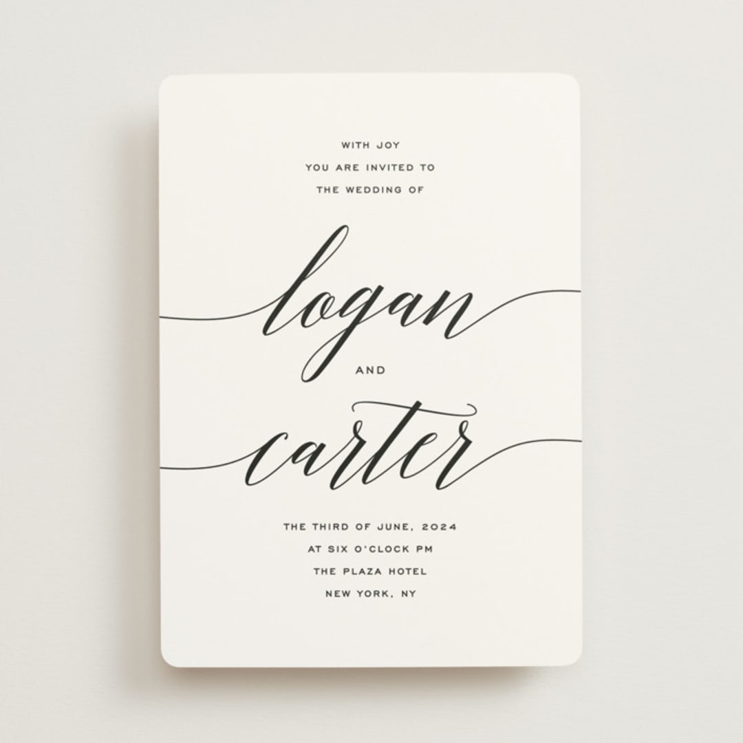 "Someone Like You" - Wedding Invitations in Tuxedo by Design Lotus - Front