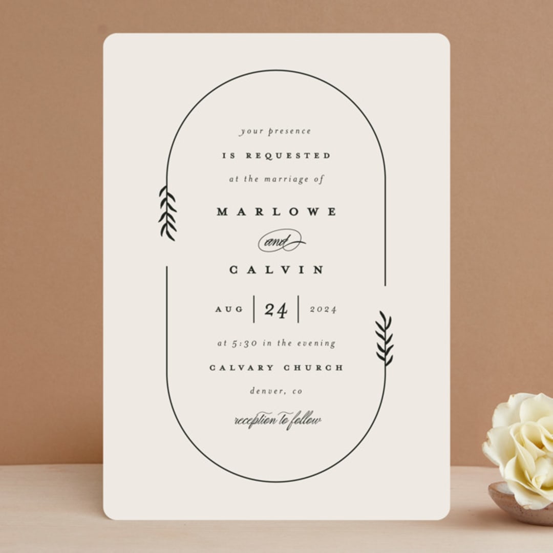 "Surround" - Wedding Invitations in Ivory by Brianne Larsen - Front