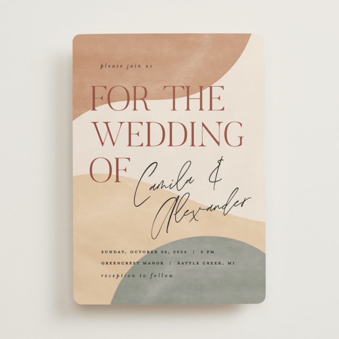 "Surface" - Wedding Invitations in West by Pixel and Hank - Front