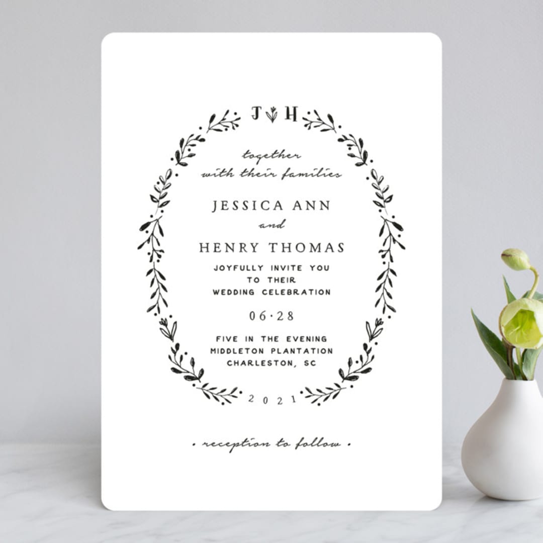 "Charleston" - Wedding Invitations in Tuxedo by Susan Brown - Front