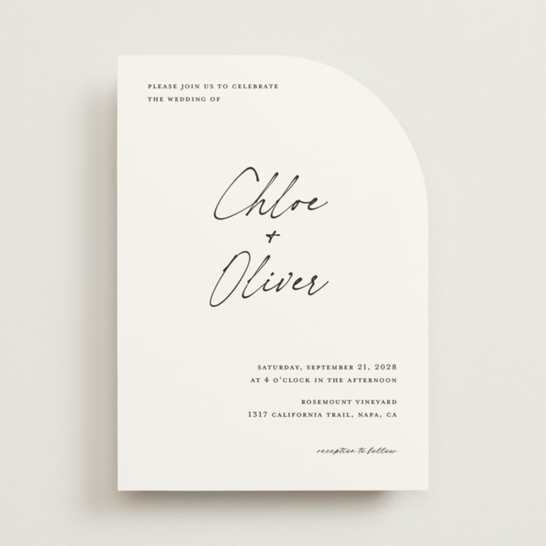 "modern classic" - Wedding Invitations in Jasmine by Pippa Shaw - Front