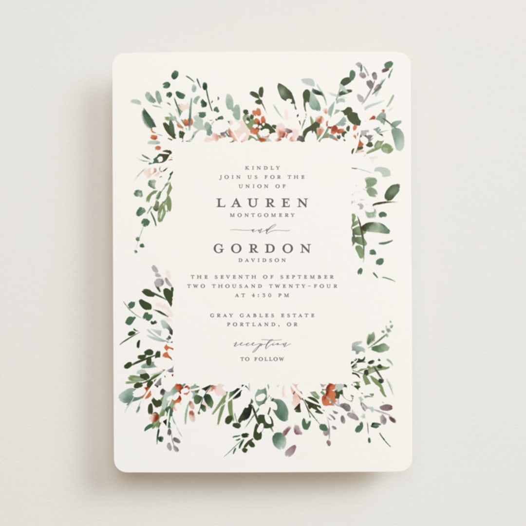 "The Field Of Love" - Wedding Invitations in Evergreen by Petra Kern - Front