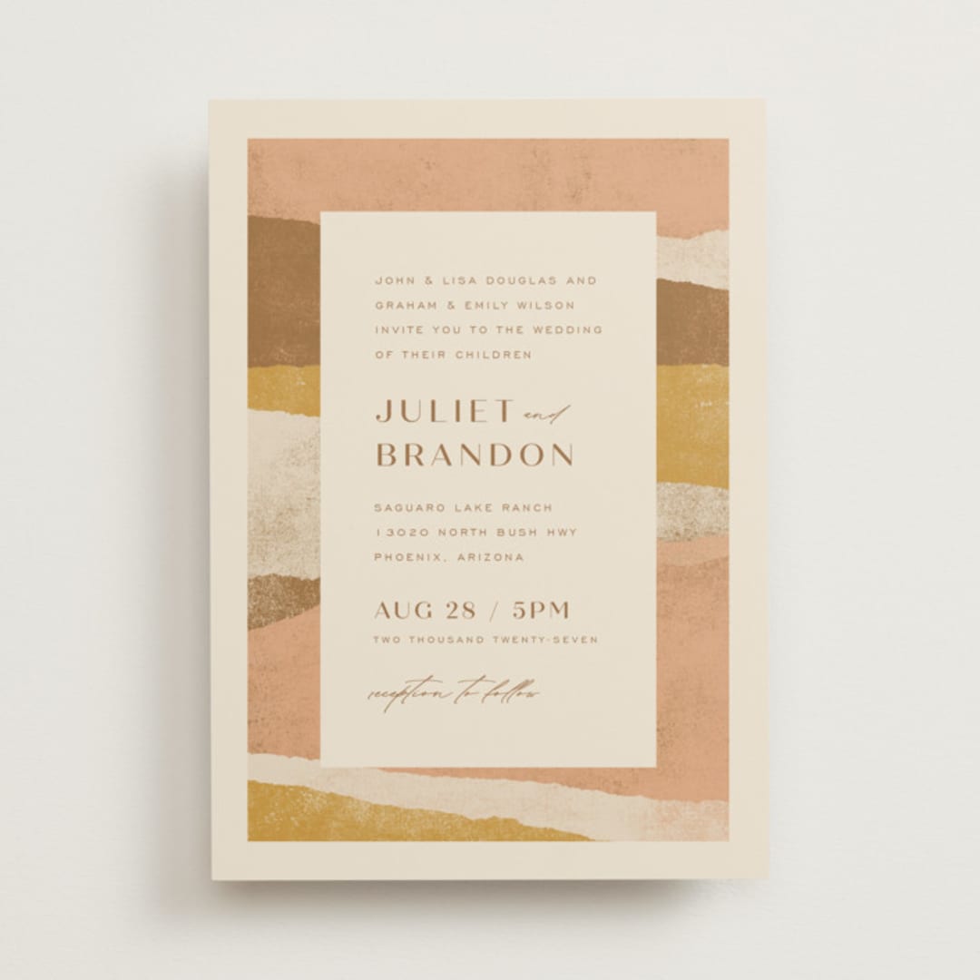 "Rustic Union" - Wedding Invitations in Sunset by Michelle Taylor - Front