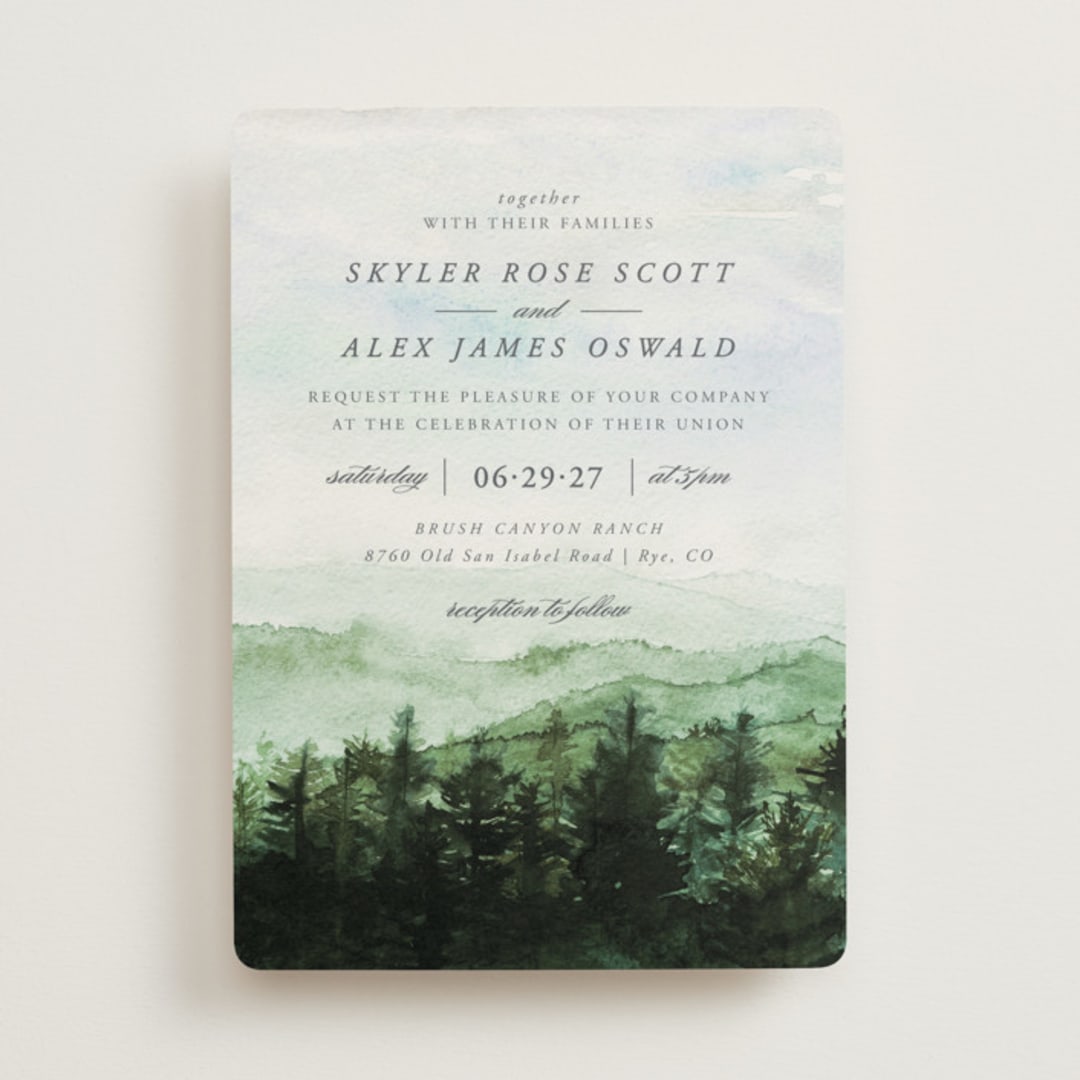 "mountain wedding" - Wedding Invitations in Summer by Anastasia Makarova - Front