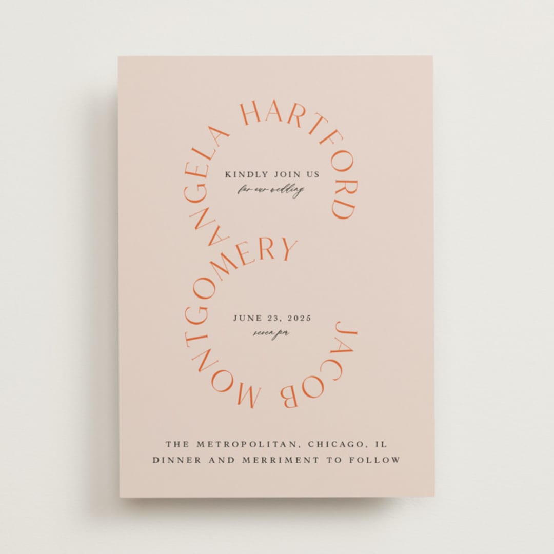 "ampersand names" - Wedding Invitations in Carrot by Lori Wemple - Front