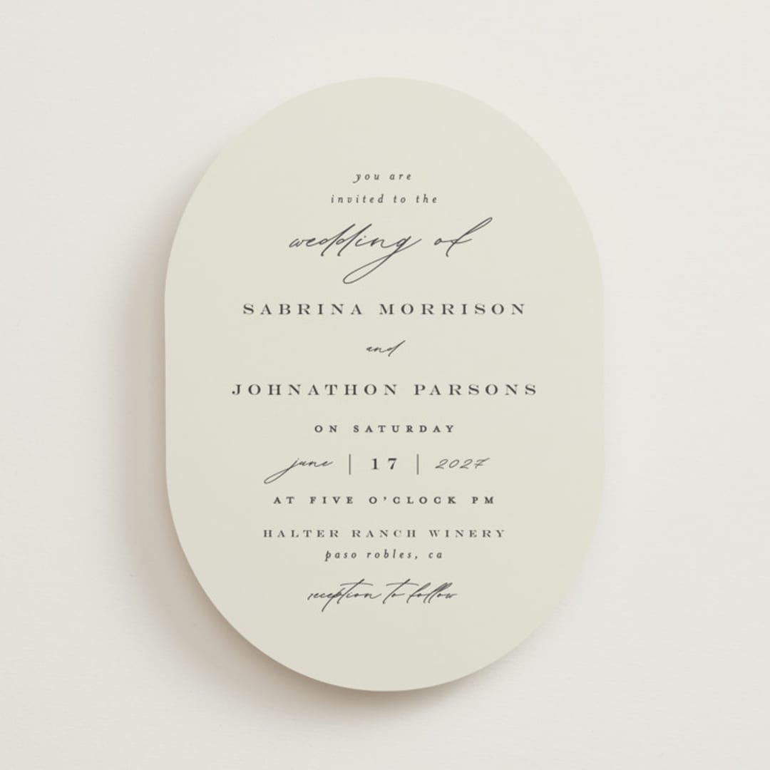 "Softly Swept" - Wedding Invitations in Ivory by Carolyn Nicks - Front