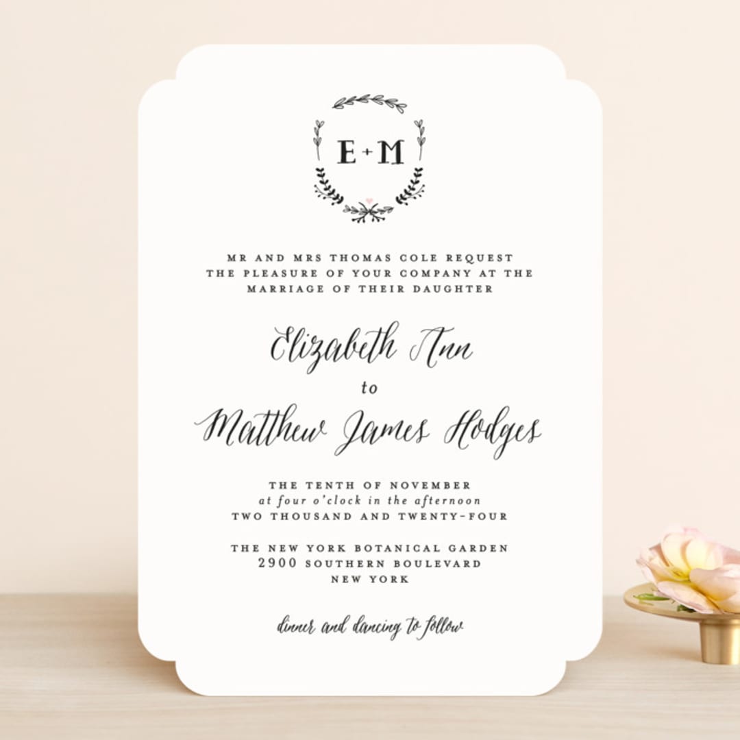 "Always" - Wedding Invitations in Blush by Susan Brown - Front