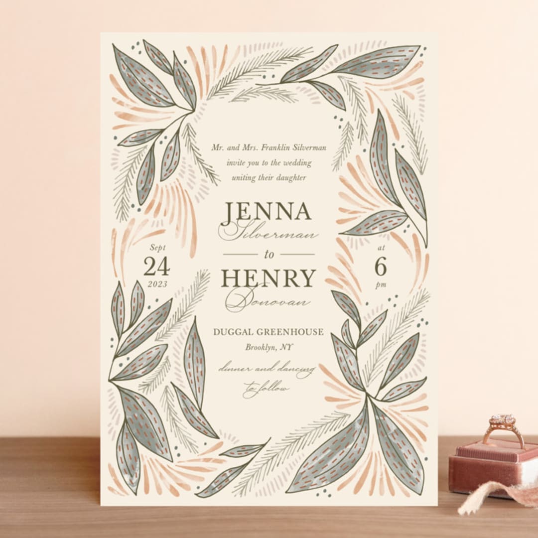 "Unity" - Wedding Invitations in Burnt Sienna by Jen Owens - Front