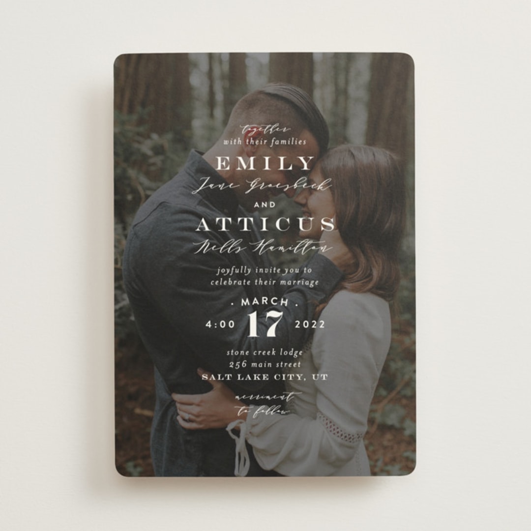 "Picture Perfect" - Wedding Invitations in Diamond by Amy Payne - Front