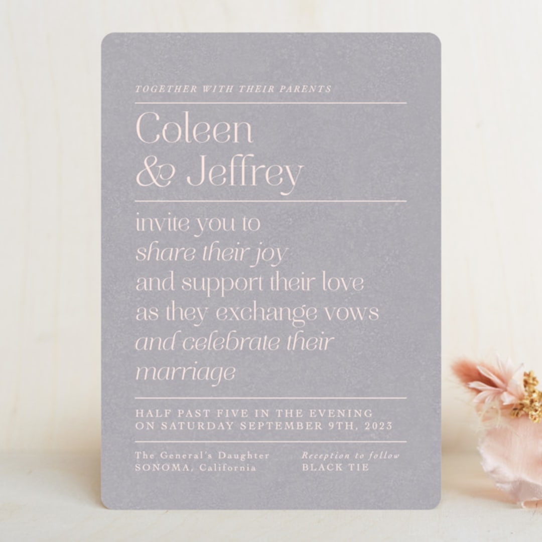 "legacy" - Wedding Invitations in Pebble by Leia Matt - Front