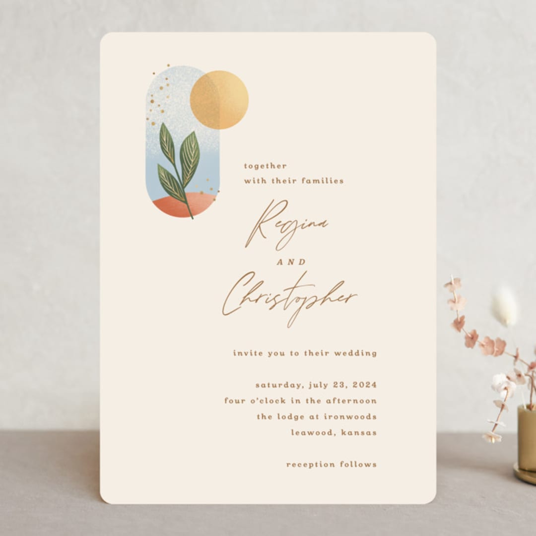 "Essence" - Wedding Invitations in Ivory by Laura Bolter - Front