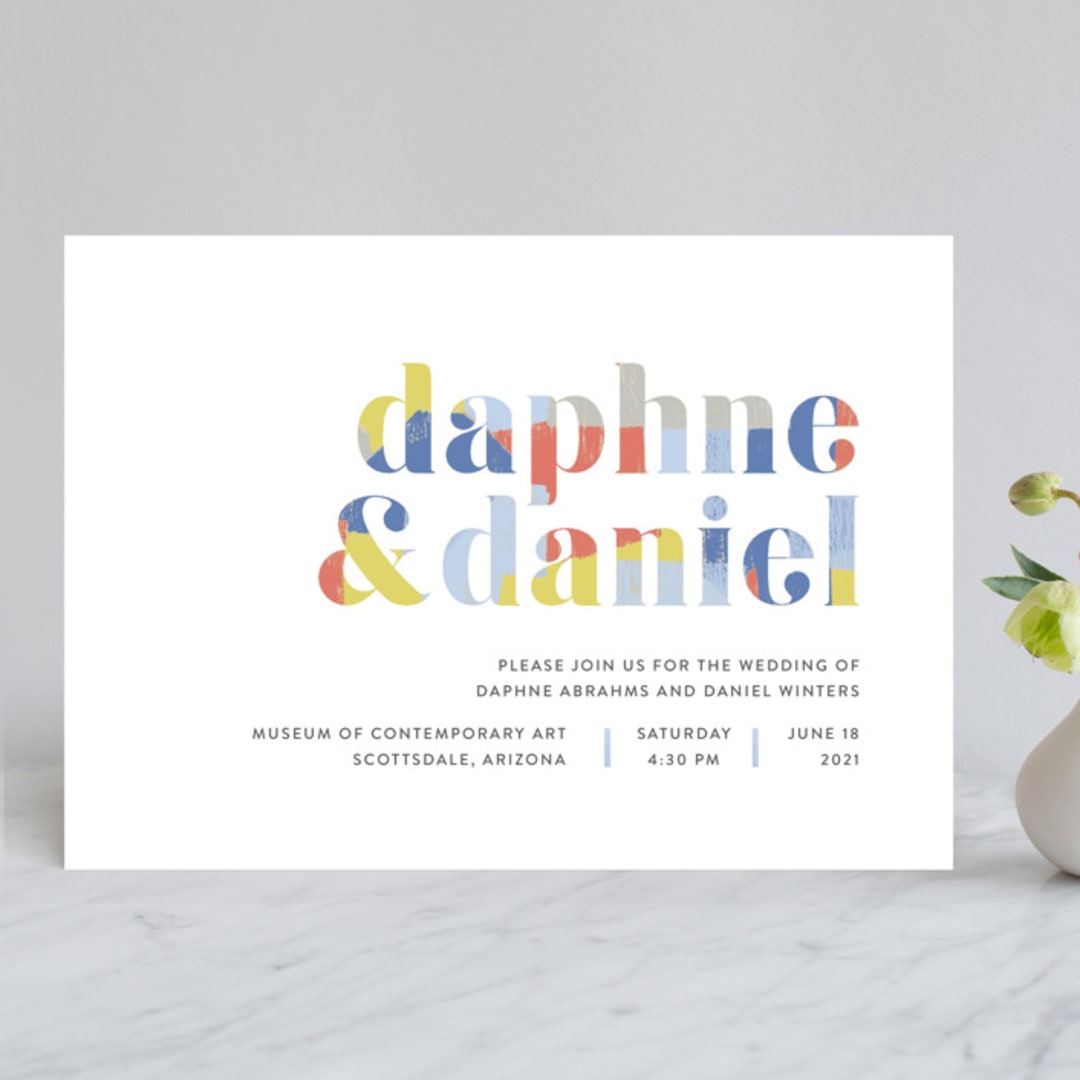 "Modern Muse" - Wedding Invitations in Bright by Rebecca Daublin - Front