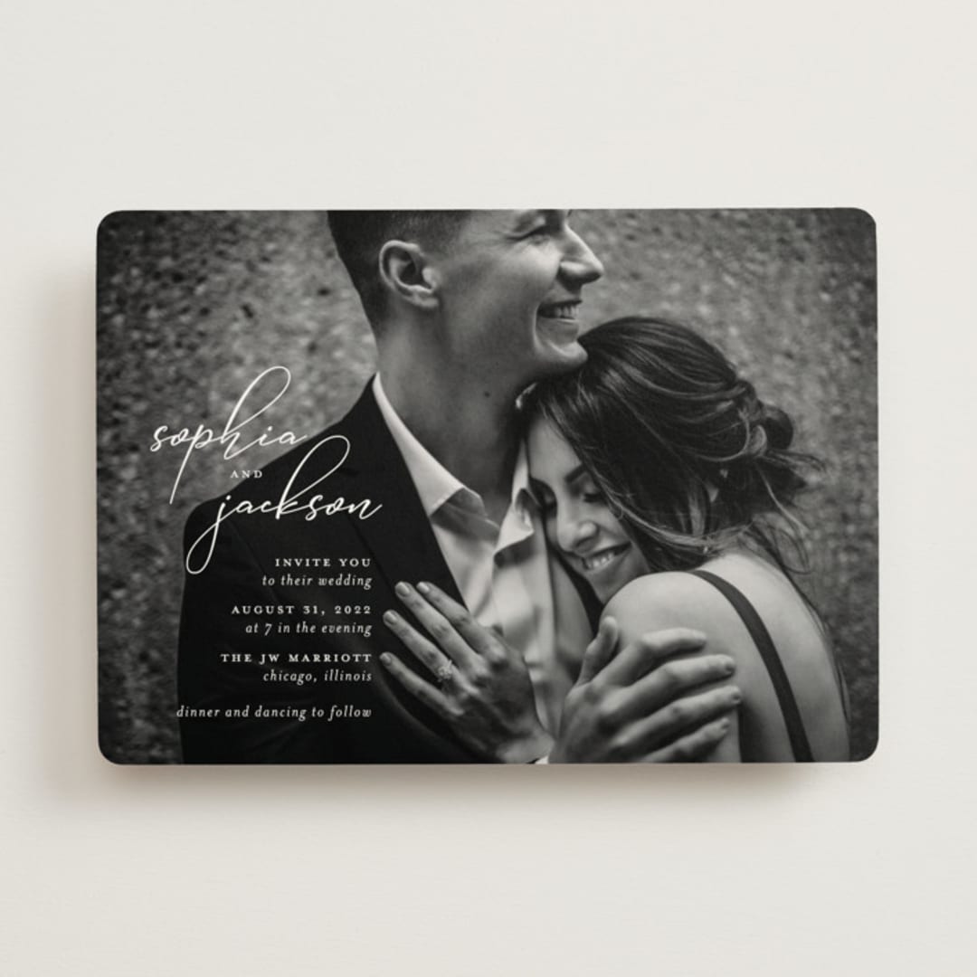 "Kindly Join Us" - Wedding Invitations in Pearl by Laura Hamm - Front