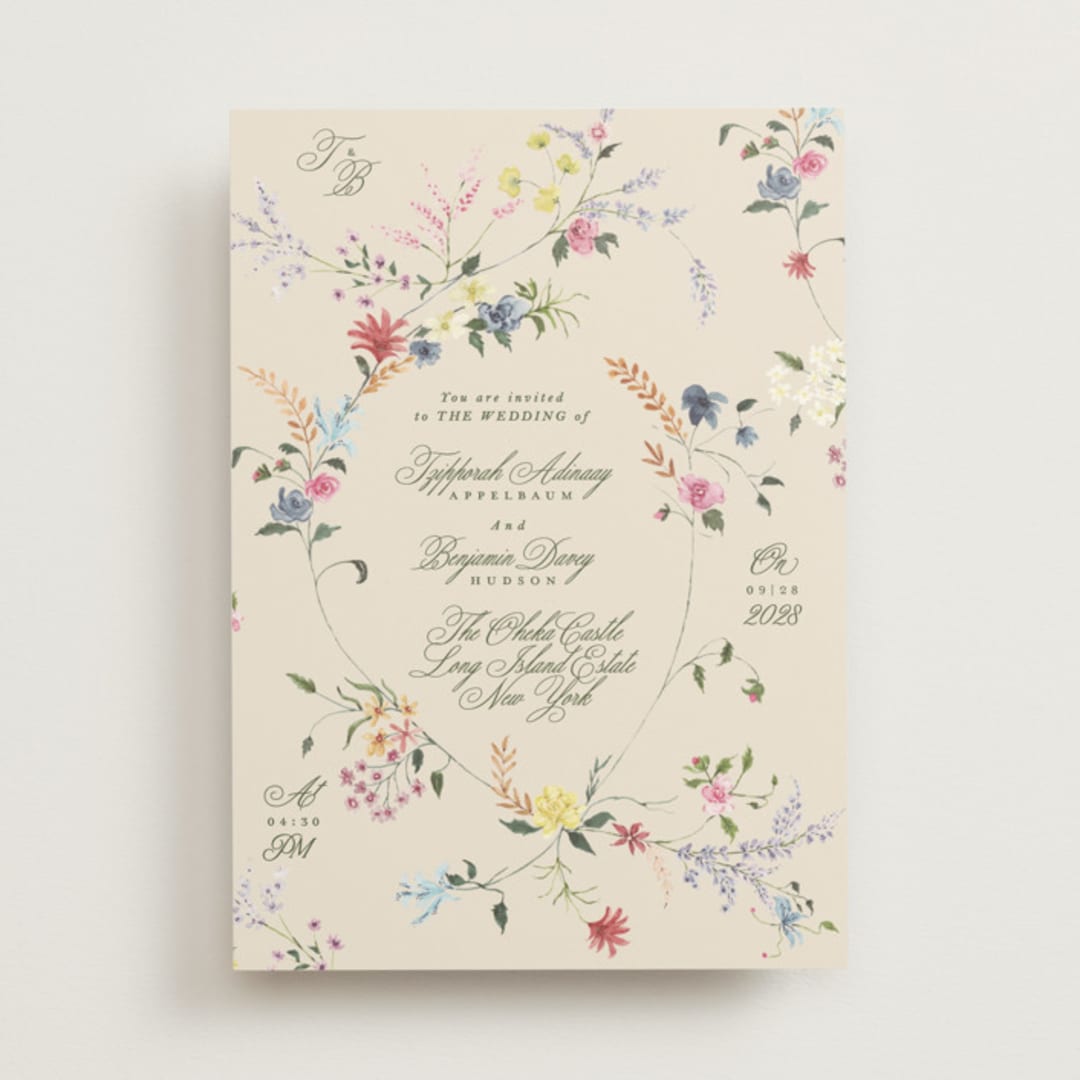 "whimsey floral" - Wedding Invitations in English Garden by Phrosné Barwood - Front
