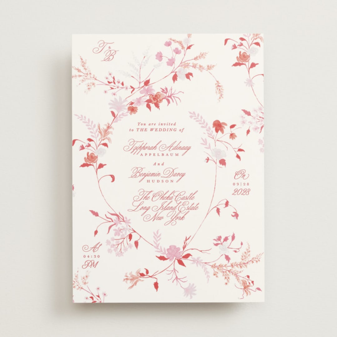 "whimsey floral" - Wedding Invitations in Vegas Mint by Phrosné Barwood - Front