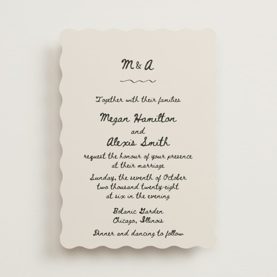 "simple monogram" - Wedding Invitations in Lace by Cass Loh - Front