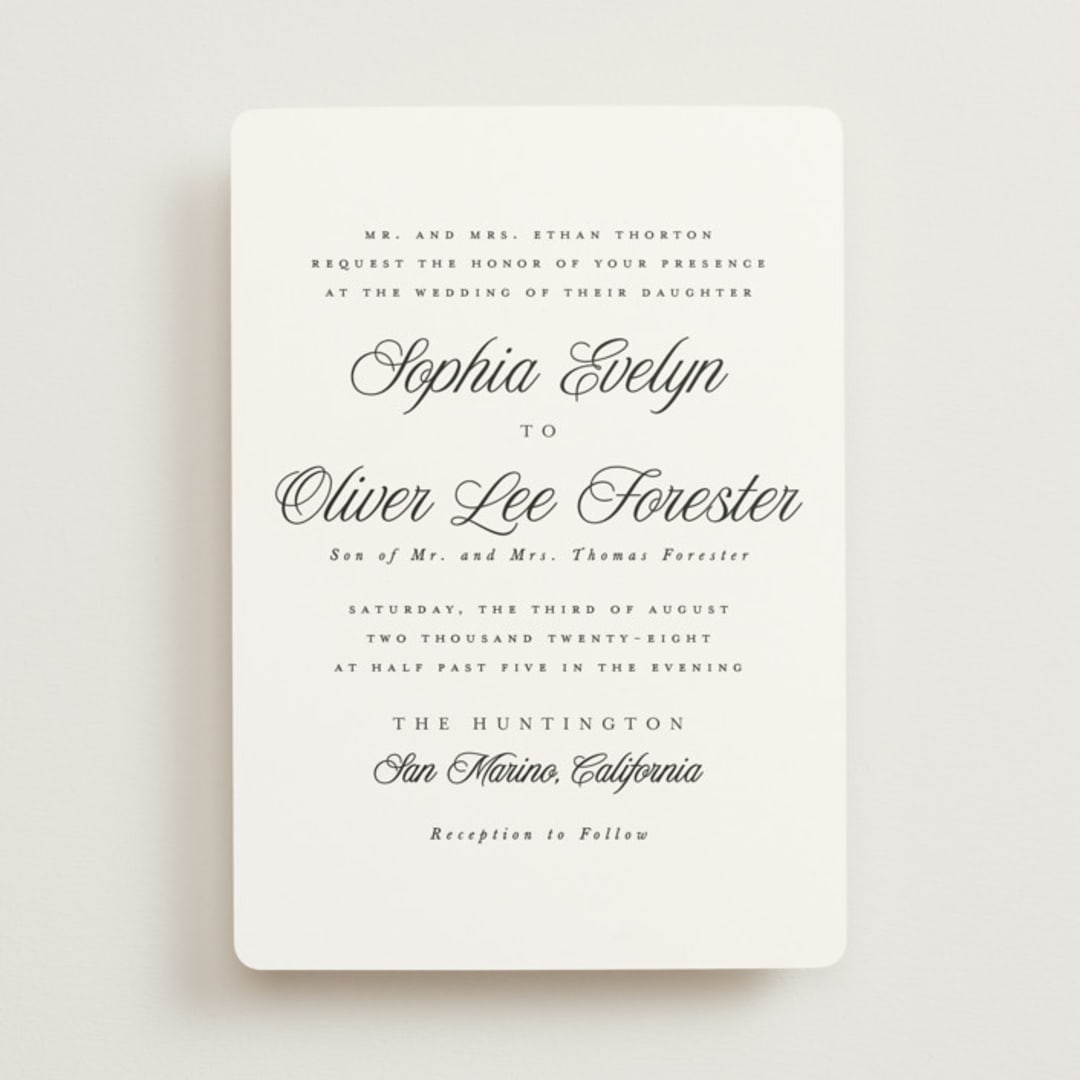 "Beautiful Day" - Wedding Invitations in Tuxedo by Leah Bisch - Front