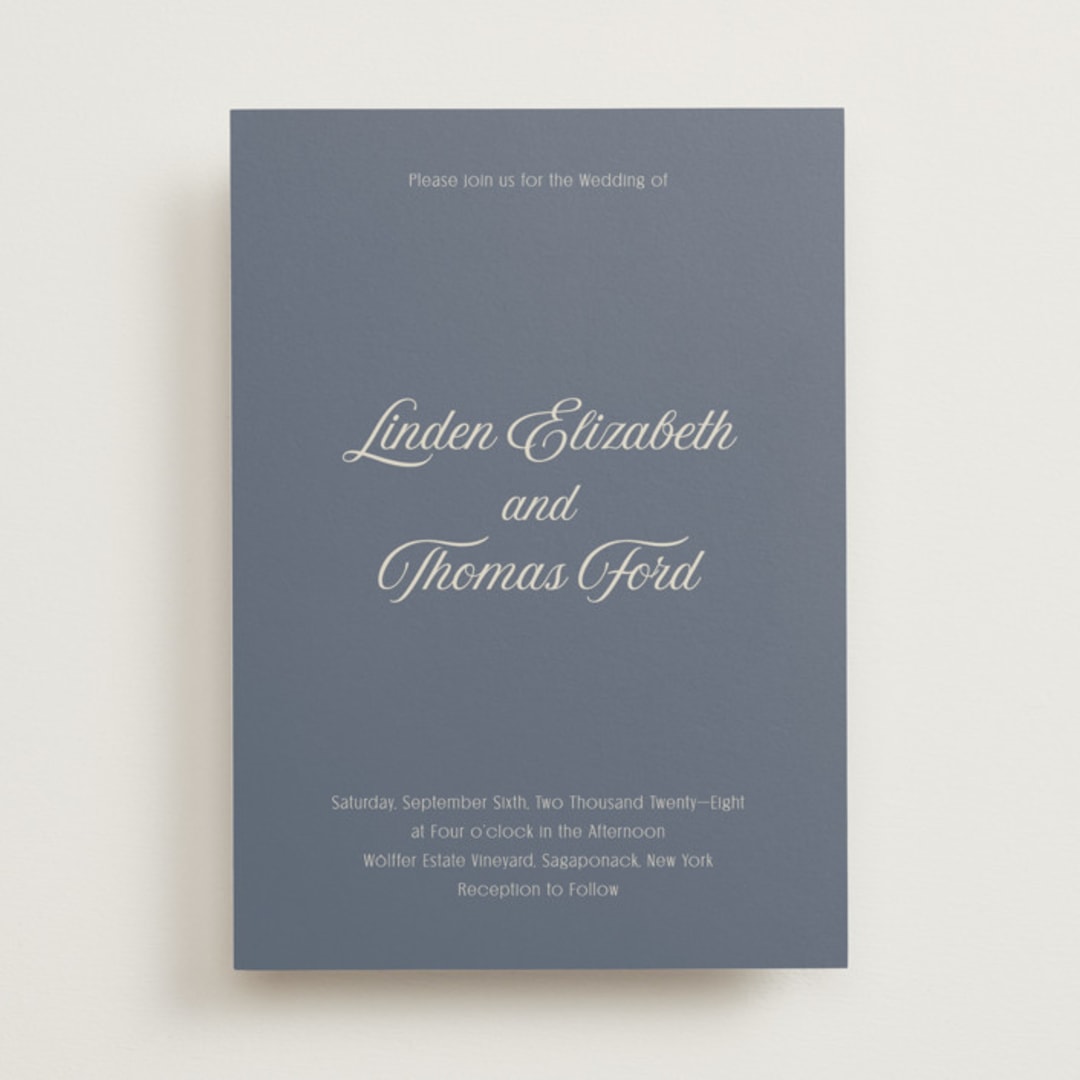 "Ritzy" - Wedding Invitations in French Blue by Nicoletta Savod - Front