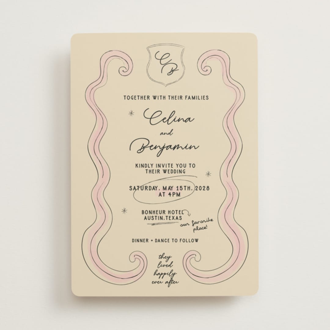 "Modern Fairy Tale" - Wedding Invitations in Linen by Helena Vitto - Front