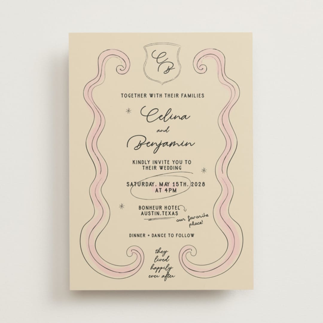 "Modern Fairy Tale" - Wedding Invitations in Linen by Helena Vitto - Front