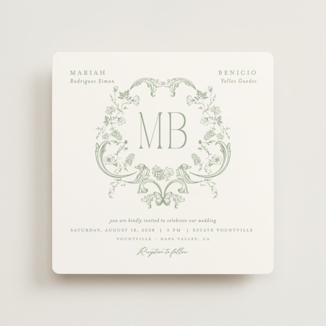 "Eternal Grace" - Wedding Invitations in Leaf by Sherley Ferreira - Front
