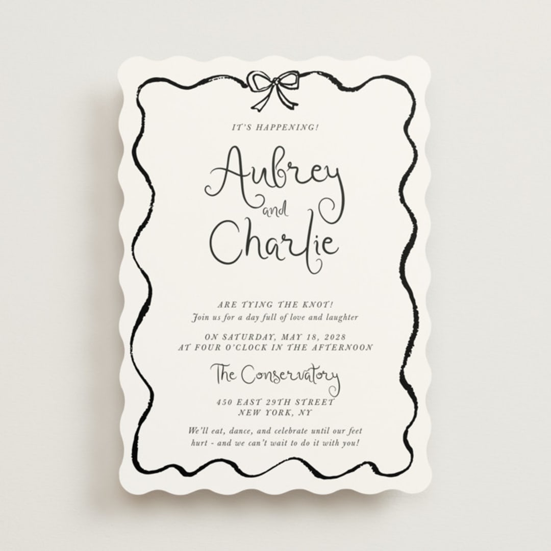 "quirky fun" - Wedding Invitations in Tuxedo by Cass Loh - Front