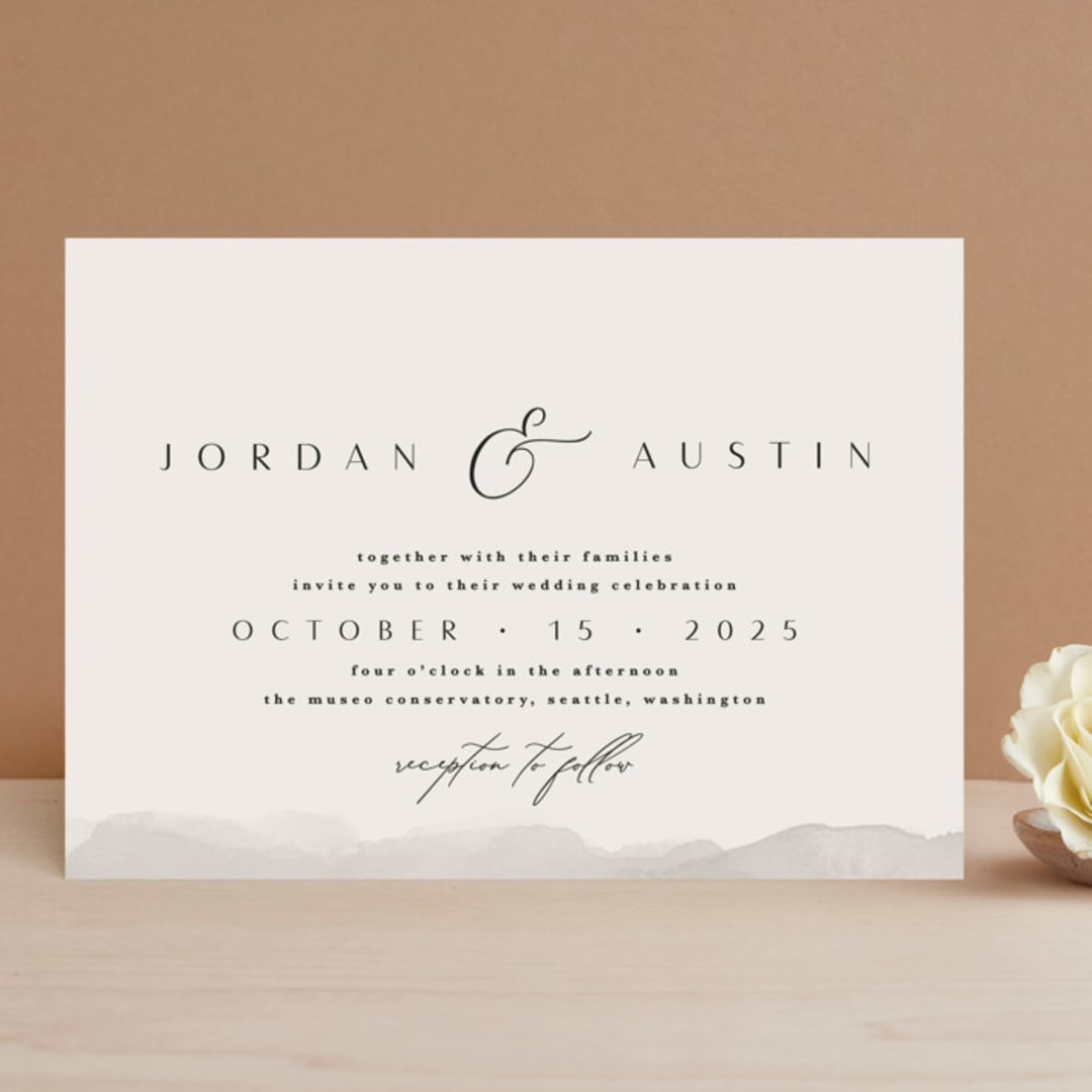 "ridge" - Wedding Invitations in Natural by Kate Ahn - Front