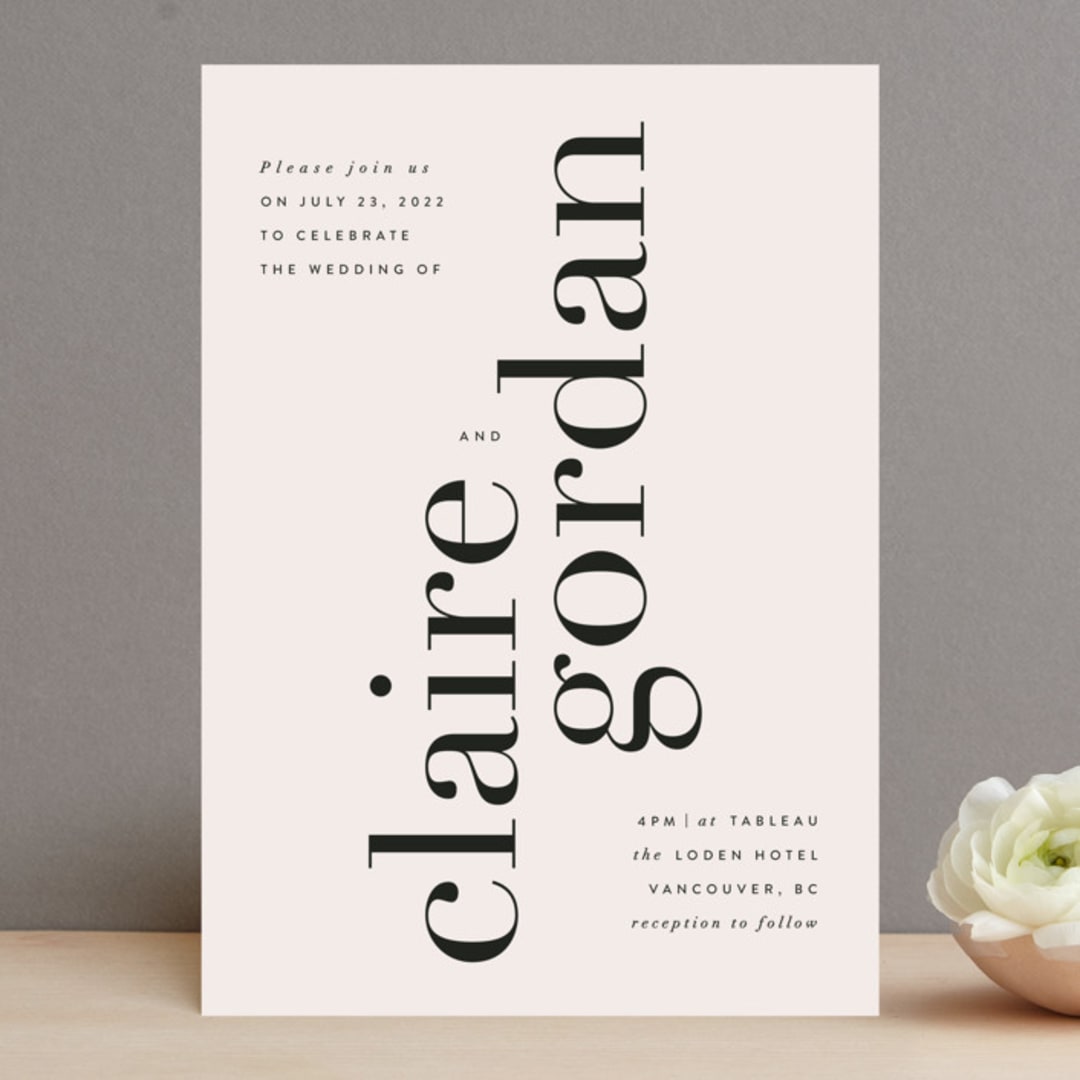 "The Loden" - Wedding Invitations in Ivory by Kelly Schmidt - Front
