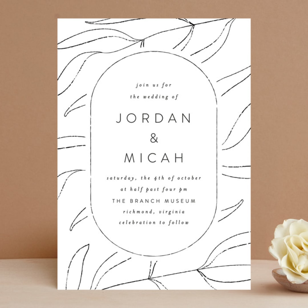 "Denali" - Wedding Invitations in Linen by Carly Reed Walker - Front