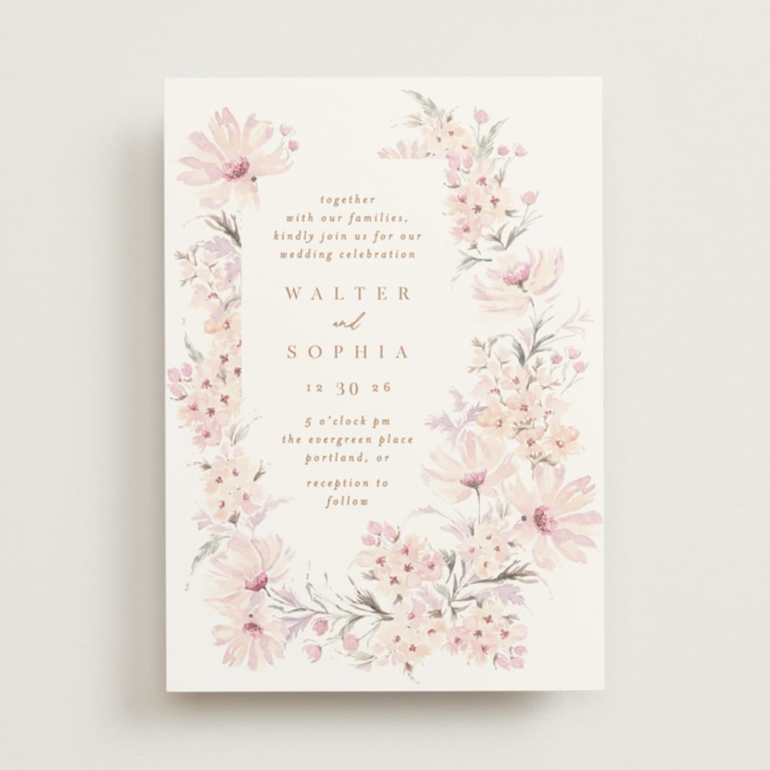 "kosmos" - Wedding Invitations in Cotton Candy by Phrosné Barwood - Front
