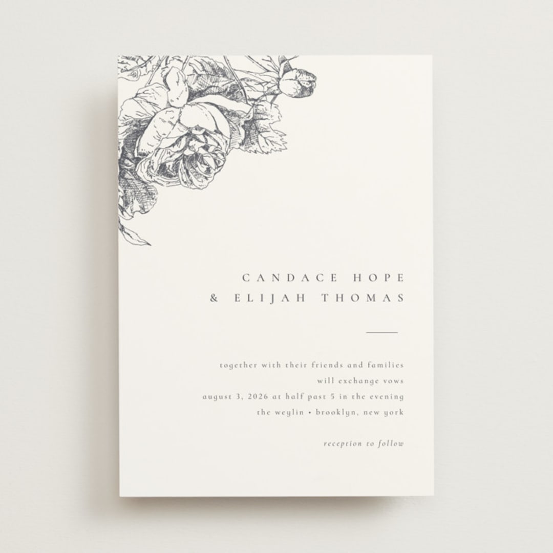 "Delicate" - Wedding Invitations in Pearl by Emily Sabol Goss - Front