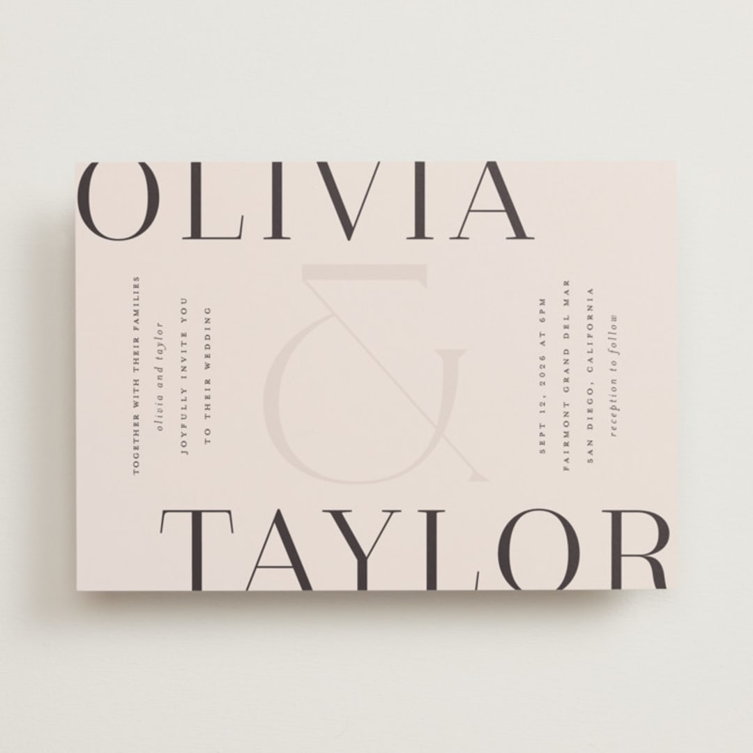 "Eclectic" - Wedding Invitations in Dusty Rose by Vera Lim - Front