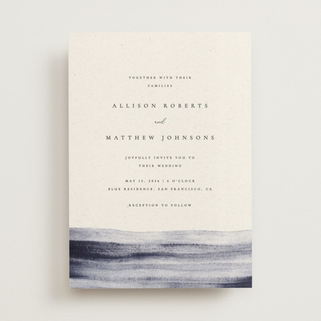 "Stillness" - Wedding Invitations in Horizon by Sumak Studio - Front