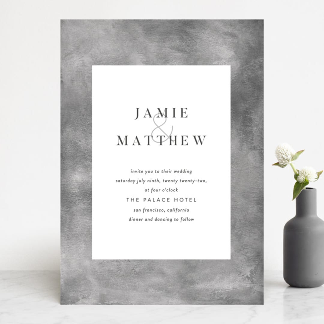 "set in stone" - Wedding Invitations in Granite by raven erebus - Front