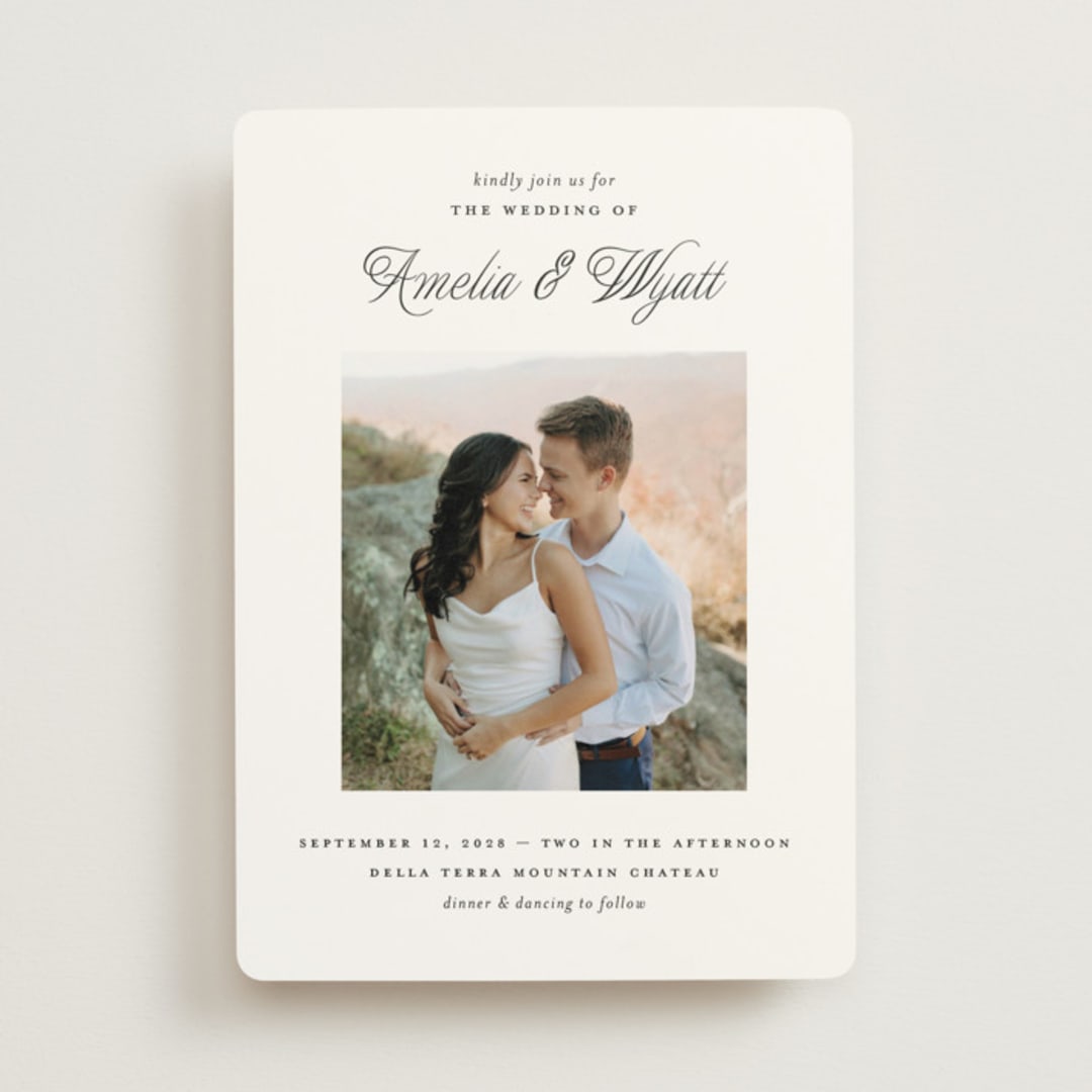 "Terra" - Wedding Invitations in Snow by Pixel and Hank - Front