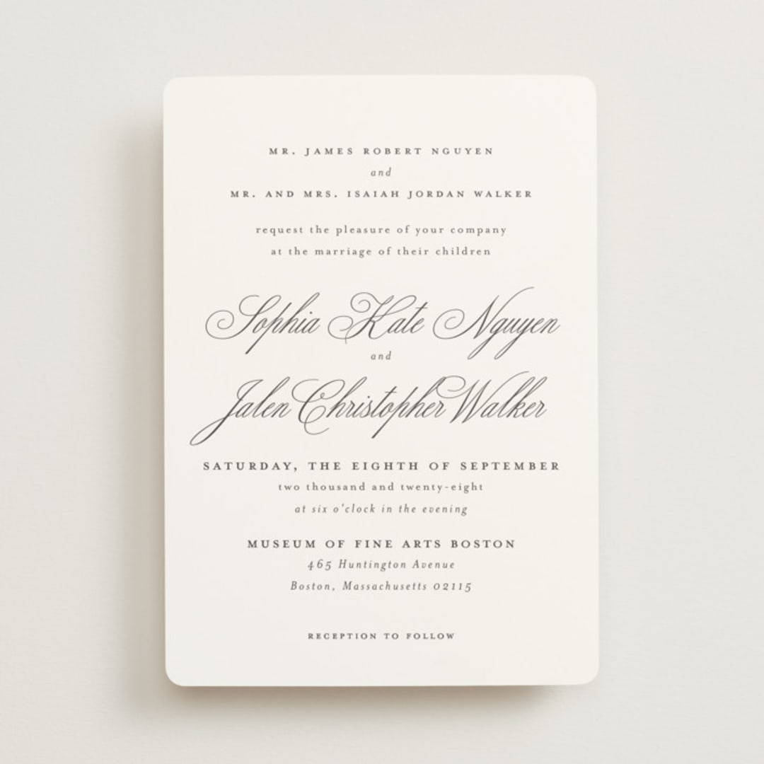 "From This Moment On" - Wedding Invitations in Classique by Design Lotus - Front