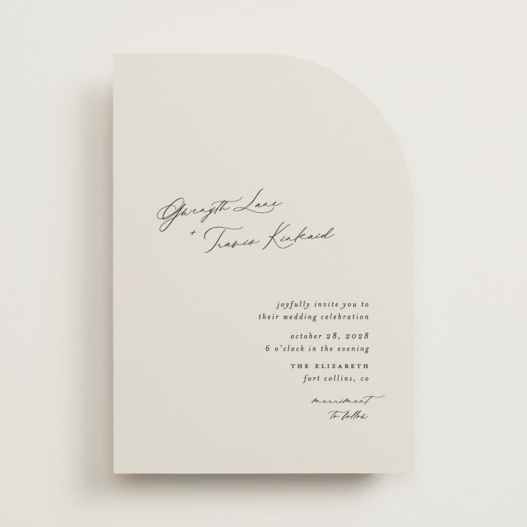 "kinkaid" - Wedding Invitations in Ivory by Carolyn Nicks - Front