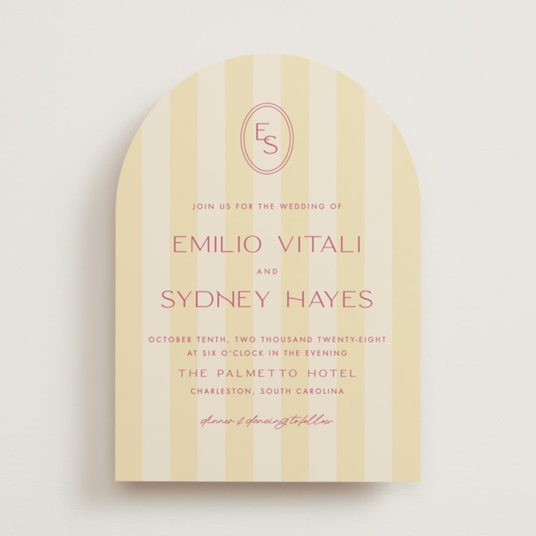 "palmetto" - Wedding Invitations in Lemon by Ellen Schlegelmilch - Front