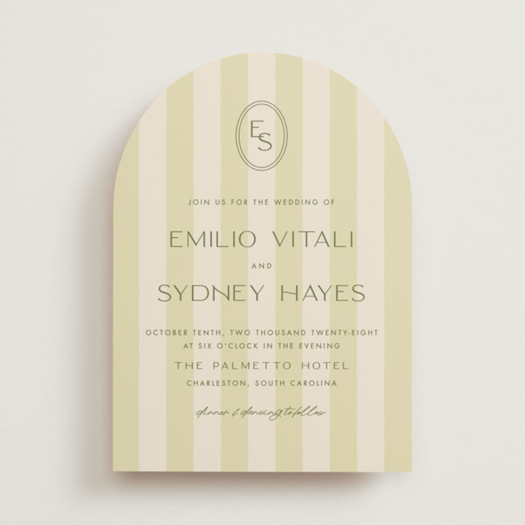 "palmetto" - Wedding Invitations in Lime by Ellen Schlegelmilch - Front
