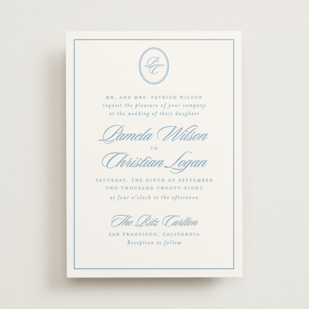 "Scripted" - Wedding Invitations in Capri by Creo Study - Front