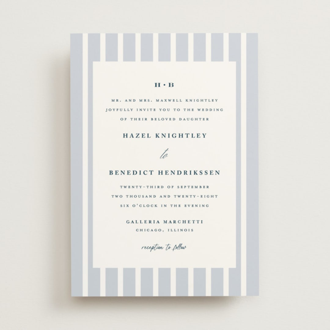 "melihrolo" - Wedding Invitations in Powder Blue by chocomocacino - Front