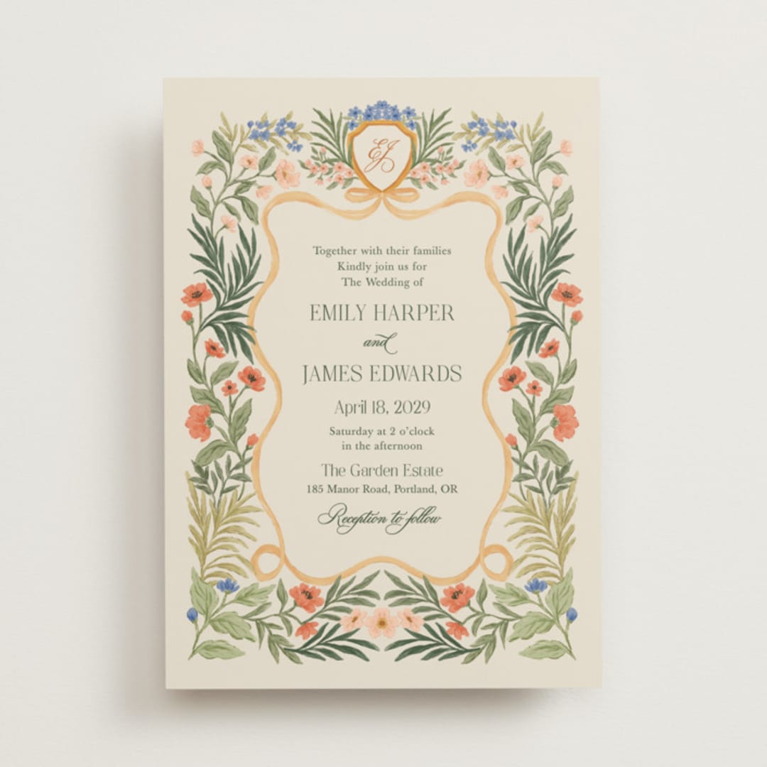 "Garden Heirloom" - Wedding Invitations in Garden by Elly - Front