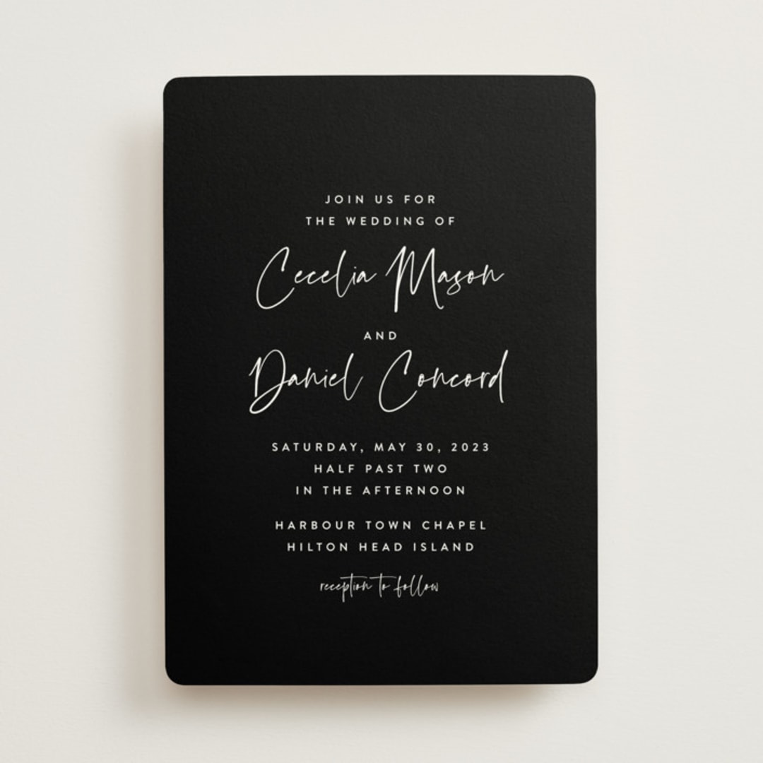 "In this together" - Wedding Invitations in Black Tie by Lea Delaveris - Front
